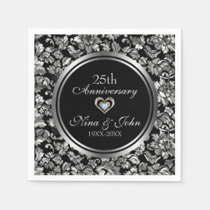 Silver Damask Napkin