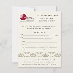 Silver Damask Seminar Event, QR Code Donation Invitation