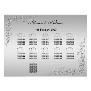 Silver Decoration Seating Chart
