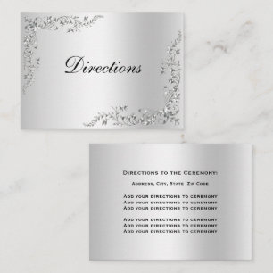 Silver Decoration Wedding Enclosure Card