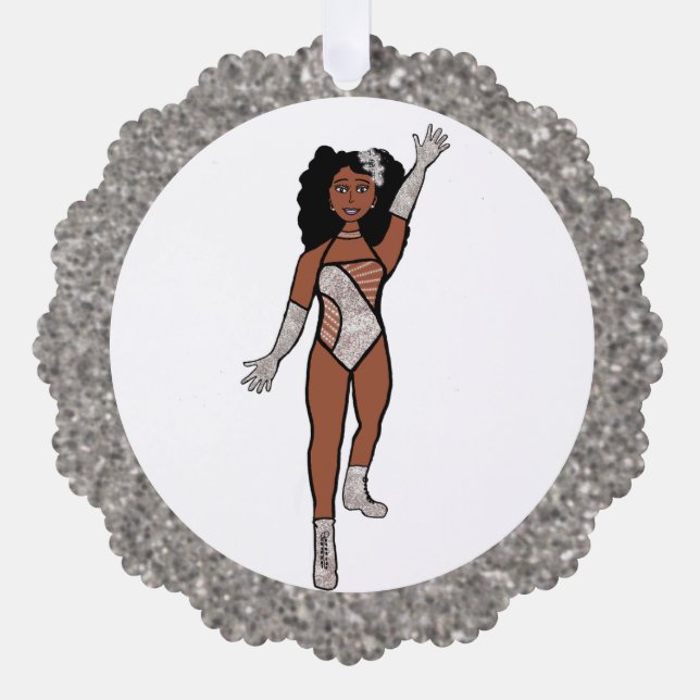 Silver & Diamonds Dancer Ornament Card A (Front)
