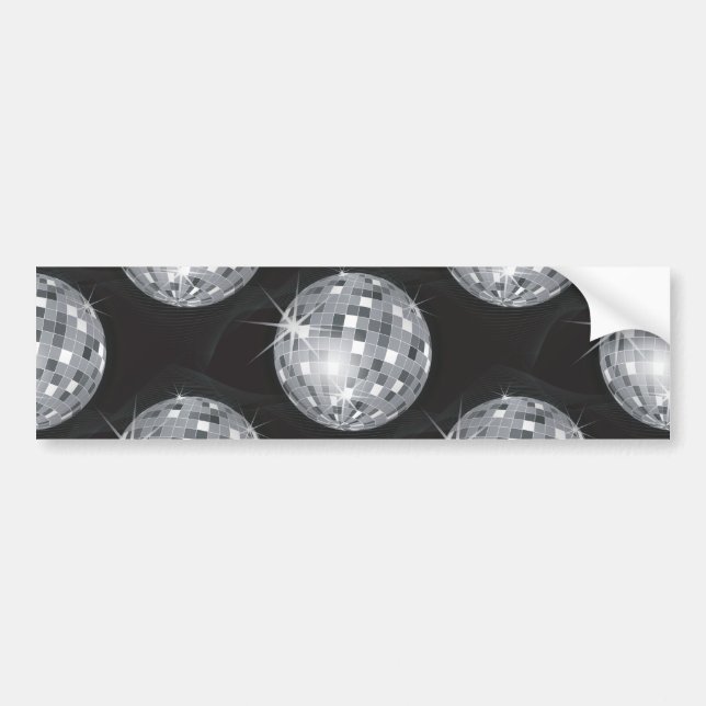 silver disco ball bumper sticker (Front)