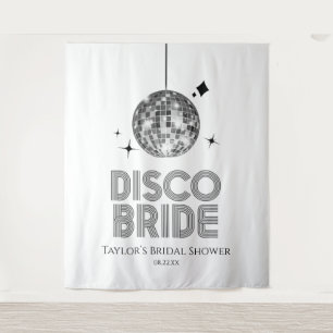 Silver Disco Ball Disco Bride Bridal Shower Tapestry