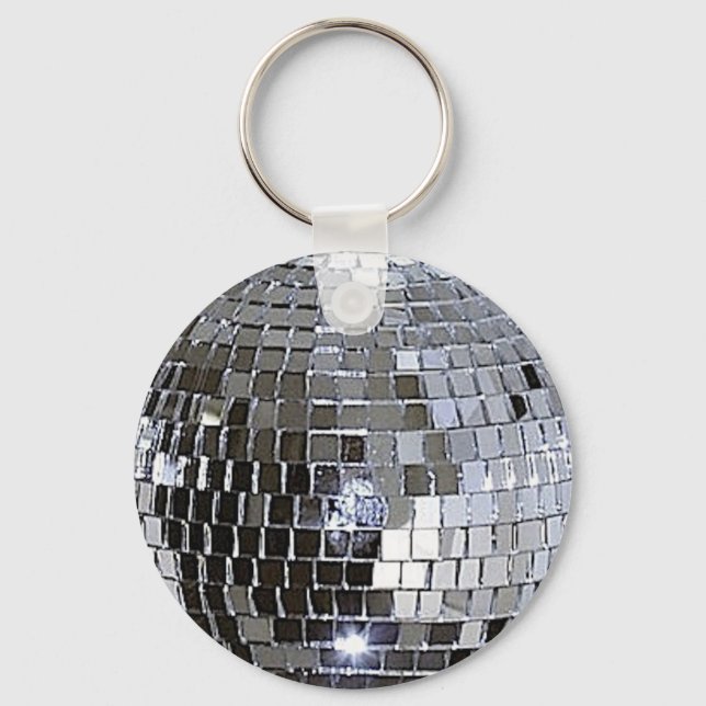 Silver Disco Ball Key Ring (Front)