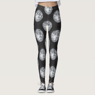 silver disco ball leggings