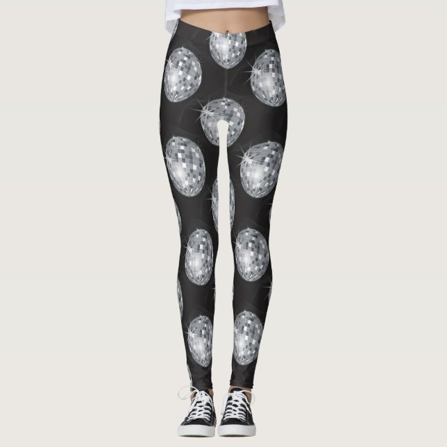 silver disco ball leggings (Front)