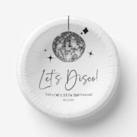 Silver Disco Ball Let's Disco Birthday Party