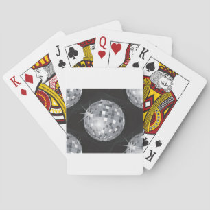 silver disco ball playing cards