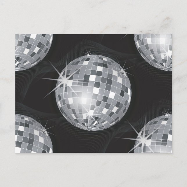 silver disco ball postcard (Front)