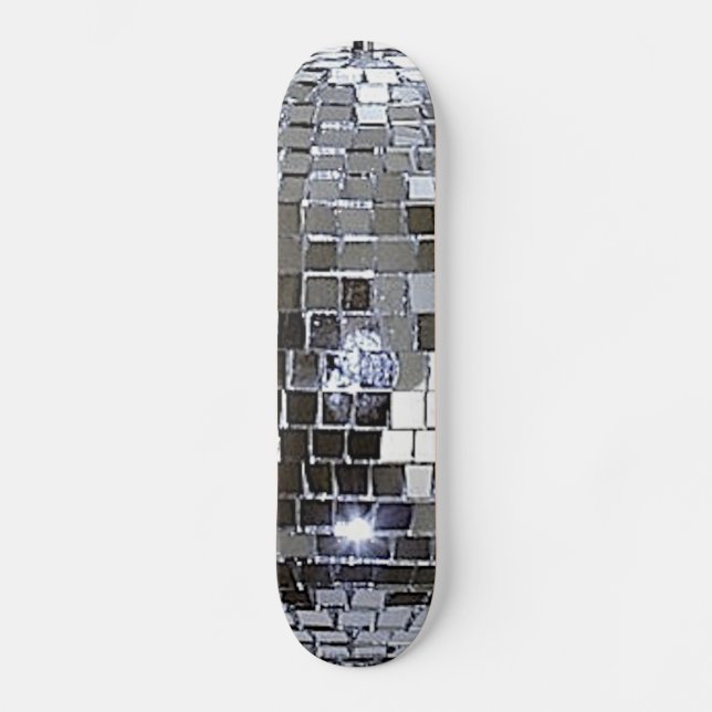 Silver Disco Ball Skateboard (Front)