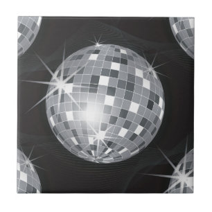 silver disco ball tile