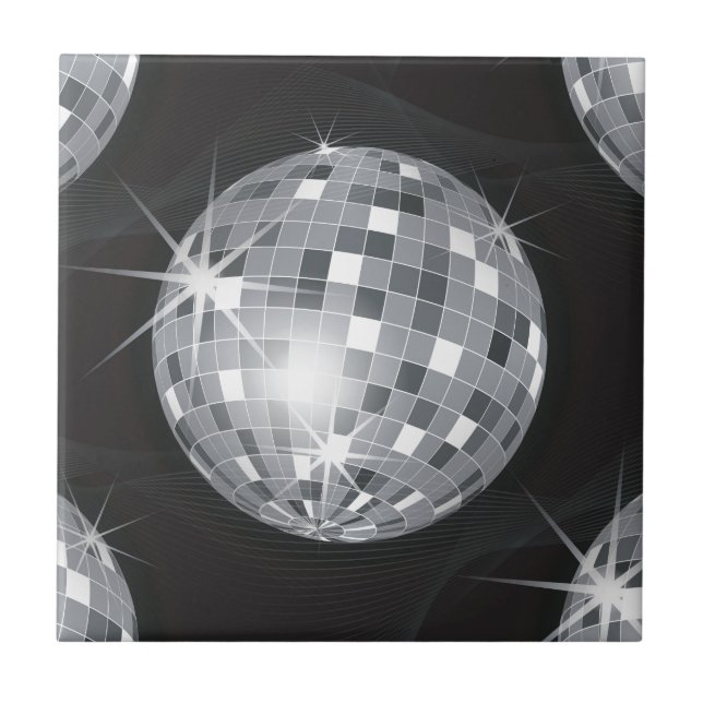 silver disco ball tile (Front)