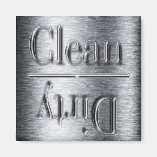silver dishwasher magnet (Front)