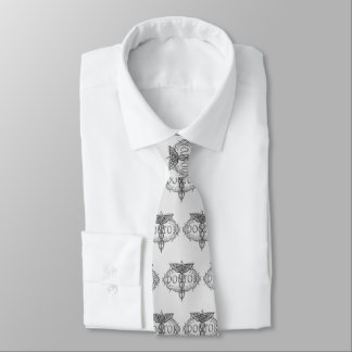 Silver Doctor Caduceus Tie
