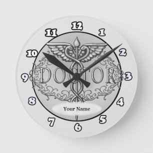 Silver doctor  round clock