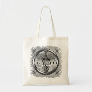 Silver doctor tote bag