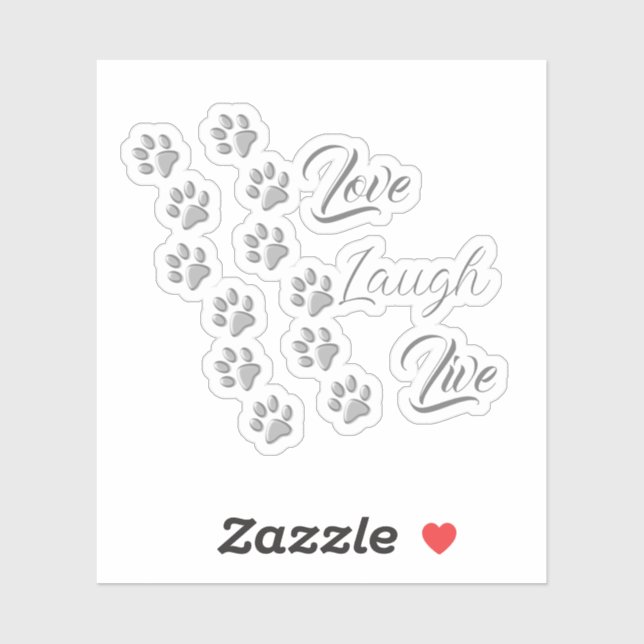 Silver Dog Paws black Background Print Pattern (Sheet)