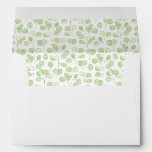 Silver Dollar Eucalyptus & Branches -  Wedding Envelopes