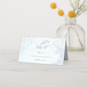Silver Dolphin Reception Place Card