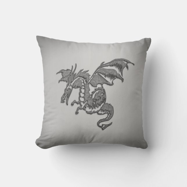Silver Dragon Cushion (Front)