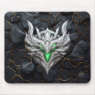 Silver Dragon Emblem Mouse Pad