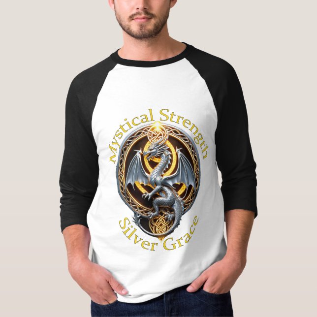 Silver Dragon Mystical Strength Silver Grace T-Shirt (Front)