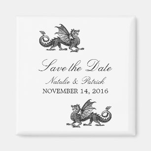 Silver Dragon Save the Date Magnet