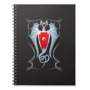 Silver Dragon Shield Guardian Spiral Notebook