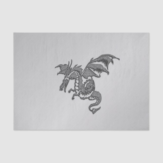 Silver Dragon Tissue Paper (Front)