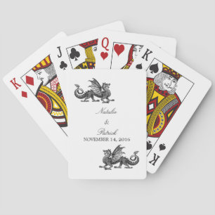 Silver Dragon Wedding Playing Cards