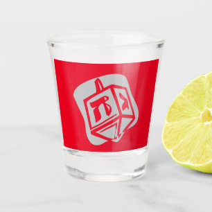 Silver Dreidel Shot Glass