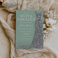 Silver Dress & Sage Sixty & Fabulous 60th Birthday