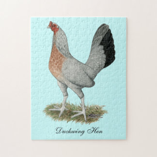 Silver Duckwing Game Hen Jigsaw Puzzle