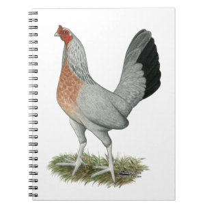 Silver Duckwing Game Hen Notebook