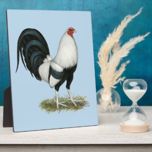 Silver Duckwing Gamecock Plaque