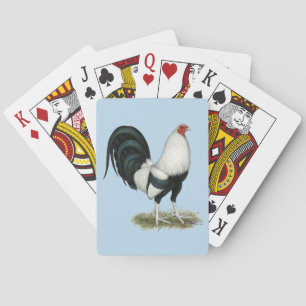 Silver Duckwing Gamecock Playing Cards