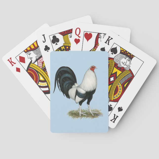 Silver Duckwing Gamecock Playing Cards (Back)