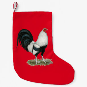 Silver Duckwing Gamecock Small Christmas Stocking
