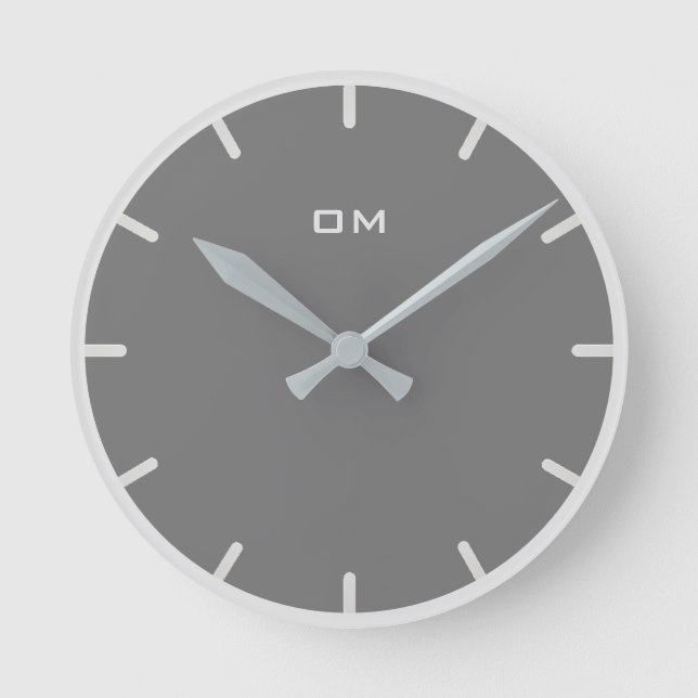 Silver Dust and Grey Round Clock (Front)