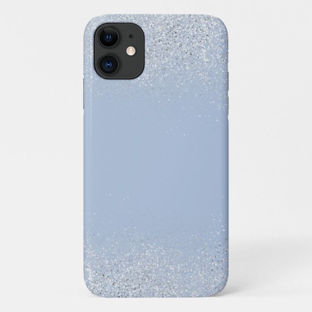 Silver Dust and Silver-Blue Phone Case (Back)