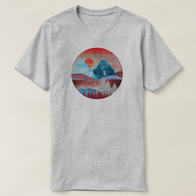 Silver Eagle Landscape T-Shirt (Design Front)