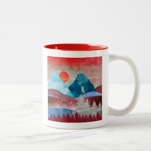 Silver Eagle Landscape Two-Tone Coffee Mug