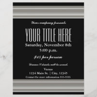 Silver Elegance Glamour Event Flyer Poster