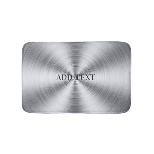 Silver elegant modern bath mat