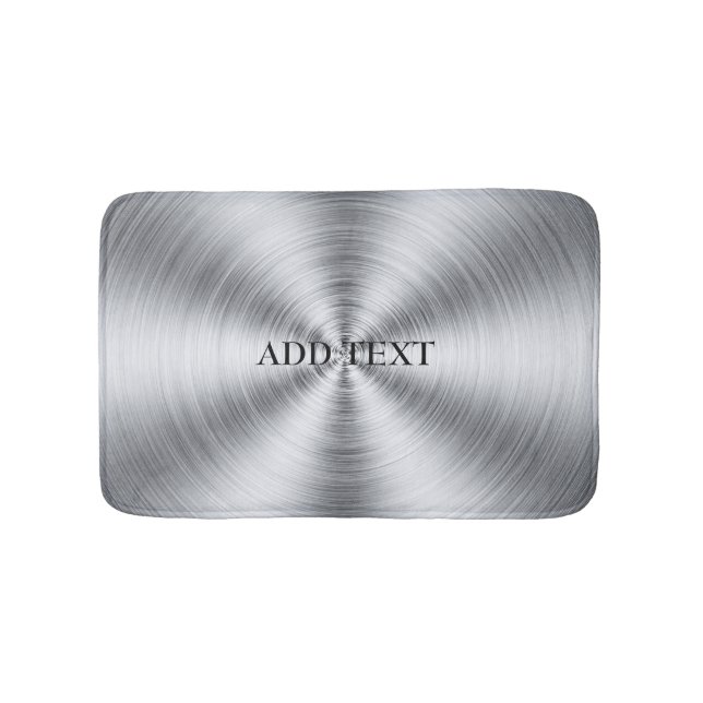 Silver elegant modern bath mat (Front)
