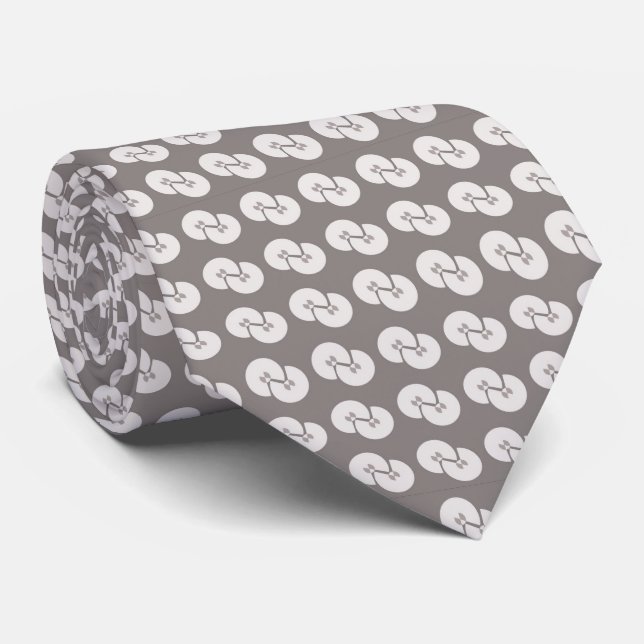 Silver elegant necktie (Rolled)