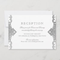 Silver elegant ornate vintage wedding reception