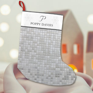 Silver Elegant Personalised Stocking