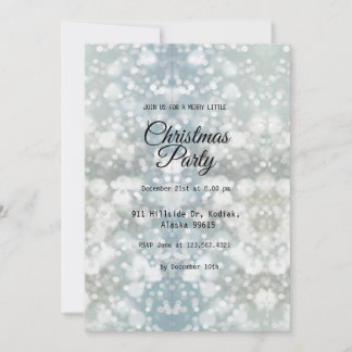 Silver Elegant Simple Modern Christmas Party   Inv Invitation