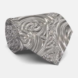 Silver elegant victorian art nouveau tie